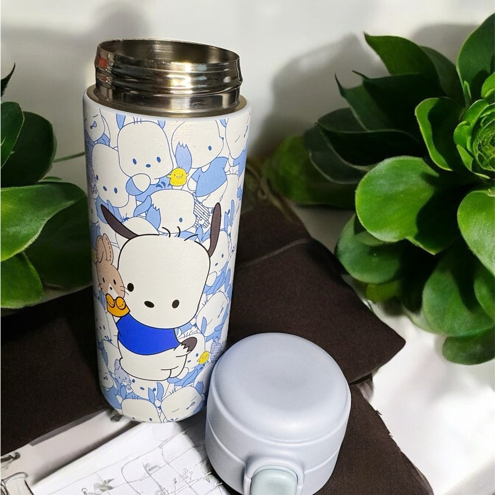 Cute Blue and White Cartoon Thermos